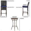 Ver imagem 2 de Mesa Bistrô e 2 Banquetas Roma Marrom Corda Náutica Estofado 10 Trama Original