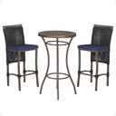 Ver imagem 1 de Mesa Bistrô e 2 Banquetas Roma Marrom Corda Náutica Estofado 10 Trama Original
