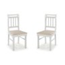 Kit 2 Cadeiras em Madeira Maciça Branco - 1