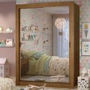 Ver imagem 1 de Guarda-Roupa Infantil Madesa Theo 2 Portas de Correr de Espelho 4 Gavetas Rustic Cor:Rustic