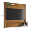 Ver imagem 2 de Conjunto Painel com Bancada e Mesa de Centro Aurora 65" 160,5cm MDP Cumaru-Opala Madetec Móveis