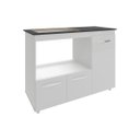 Ver imagem 1 de Balcão Armário Gabinete de Cozinha para Fogão Cooktop 4 Bocas e Forno 3 Portas Alana Mobília Decor B