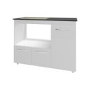 Ver imagem 4 de Balcão Armário Gabinete de Cozinha para Fogão Cooktop 4 Bocas e Forno 3 Portas Alana Mobília Decor B