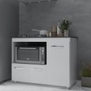 Ver imagem 3 de Balcão Armário Gabinete de Cozinha para Fogão Cooktop 4 Bocas e Forno 3 Portas Alana Mobília Decor B