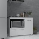 Ver imagem 2 de Balcão Armário Gabinete de Cozinha para Fogão Cooktop 4 Bocas e Forno 3 Portas Alana Mobília Decor B