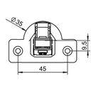 Ver imagem 5 de Kit 10 Dobradiçaa 35mm 105º Reta Metalla 110 com Calço Clip-on e Amortecedor Hafele 01 Kit