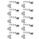 Ver imagem 1 de Kit 10 Dobradiçaa 35mm 105º Reta Metalla 110 com Calço Clip-on e Amortecedor Hafele 01 Kit