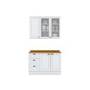Ver imagem 1 de Cozinha Modulada Henn Americana 3 Peças (1aéreo+1balcão+1complemento) Cz126 Branco-henn