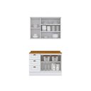 Ver imagem 4 de Cozinha Modulada Henn Americana 3 Peças (1aéreo+1balcão+1complemento) Cz126 Branco-henn