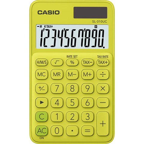 Calculadora Compacta Casio Sl-310uc-yg-n-dc - Amarelo