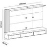 Painel Tv 75" Presence - Cinamomo/off White - 3
