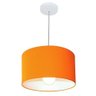 Lustre Pendente Cilíndrico Md-4031 40x21cm Bivolt Laranja - 1