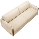 Ver imagem 4 de Kit Sofá 03 Lugares Sala Estar 223cm com Poltrona Flora Pés de Madeira M03 Linho Bege - Lyam