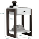 Ver imagem 3 de Mesa de Cabeceira 1 Gaveta 1661 Nature Fosco Ofertamo