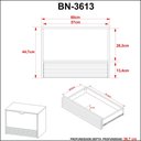 Ver imagem 5 de Conjunto Balcão Gabinete e Espelheira Amêndoa - Tecno