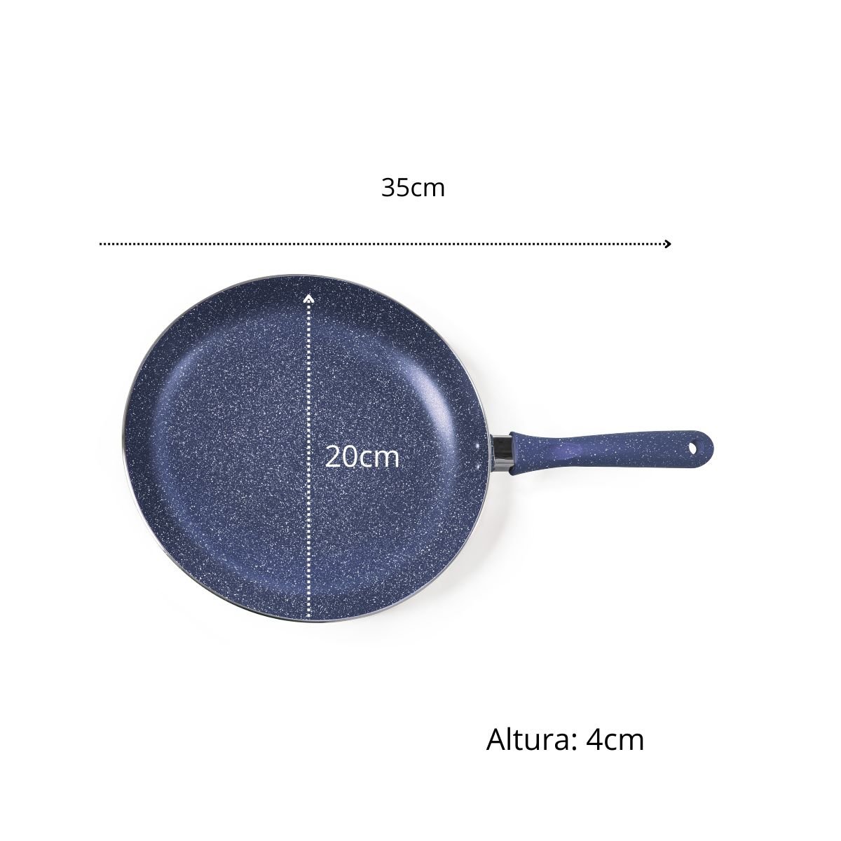 Frigideira Antiaderente 20cm Azul Graniflon Moda do Chef - 4