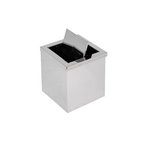 Lixeira em Aço Inox 15l Basculante Quadrada