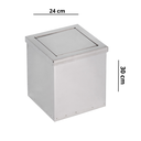 Ver imagem 3 de Lixeira em Aço Inox 15l Basculante Quadrada