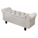 Ver imagem 3 de Recamier Baú 1,50m Lara Premium para Cama Casal Estilo Decorativo Closet Estofado Cor Bege