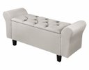 Ver imagem 3 de Recamier Baú 1,50m Lara Premium para Cama Casal Estilo Decorativo Closet Estofado Cor Bege