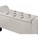 Ver imagem 6 de Recamier Baú 1,50m Lara Premium para Cama Casal Estilo Decorativo Closet Estofado Cor Bege