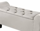 Ver imagem 6 de Recamier Baú 1,50m Lara Premium para Cama Casal Estilo Decorativo Closet Estofado Cor Bege
