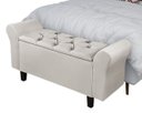 Ver imagem 1 de Recamier Baú 1,50m Lara Premium para Cama Casal Estilo Decorativo Closet Estofado Cor Bege
