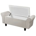 Ver imagem 4 de Recamier Baú 1,50m Lara Premium para Cama Casal Estilo Decorativo Closet Estofado Cor Bege