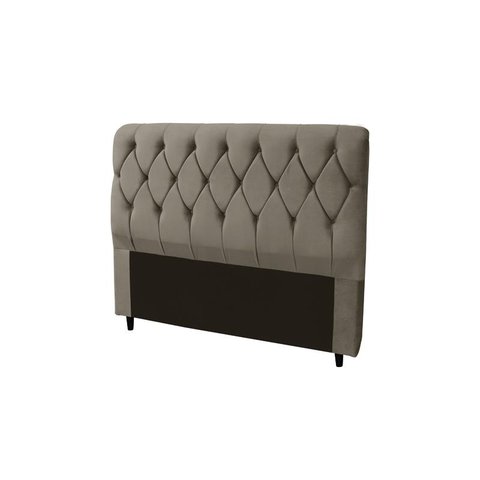 Cabeceira Viena Plus Casal 1400mm Veludo Slim Castor - Simbal