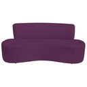 Ver imagem 4 de Sofá Curvo Orgânico Escritório Recepção 3 Lugares Amsterdã 160cm Suede Cor Roxo