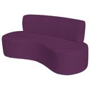 Ver imagem 1 de Sofá Curvo Orgânico Escritório Recepção 3 Lugares Amsterdã 160cm Suede Cor Roxo