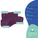 Ver imagem 3 de Sofá Curvo Orgânico Escritório Recepção 3 Lugares Amsterdã 160cm Suede Cor Roxo