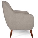 Ver imagem 7 de Kit 02 Poltronas Decorativa Fixa Pés de Madeira Paloma D02 Linho Bege C-107 - Lyam Decor