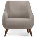 Ver imagem 6 de Kit 02 Poltronas Decorativa Fixa Pés de Madeira Paloma D02 Linho Bege C-107 - Lyam Decor