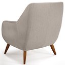 Ver mais imagens de Kit 02 Poltronas Decorativa Fixa Pés de Madeira Paloma D02 Linho Bege C-107 - Lyam Decor