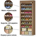 Ver imagem 6 de Sapateira Azul 9 Prateleiras Organizador Calçados e Objetos