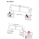 Ver imagem 4 de Cabeceira Casal/queen com 2 Mesas de Cabeceira 232cm Multimóveis Mp4317