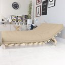 Ver imagem 3 de Sofa Cama Casal Futon Oriental Bege Madeira Maciça