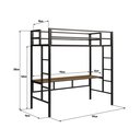 Ver mais imagens de Beliche Suspenso Solteiro Jolie:branco