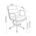Ver imagem 3 de Kit 5 Cadeiras para Escritório Arizona Courino Aveludado