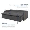 Ver mais imagens de Sofá Cama Retrátil e Reclinável 3 Lugares Veludo Cinza Windson 200cm Yescasa