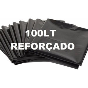 Saco de Lixo Reforçado Preto 100 Lts C/100 Unids