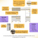 Ver imagem 2 de Armário de Cozinha Modulado com Bancada Americana Multimóveis Mp2209 Branco/dourado