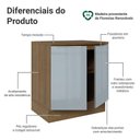 Ver imagem 3 de Balcão de Cozinha 70 Cm 2 Portas Rustic/cinza Lux Madesa Rustic/cinza