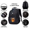 Mochila Notebook Saida Cabo Aux Usb Fone Caveira Skull Music Forever Presente Super - 3