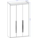 Ver imagem 5 de Guarda Roupa Solteiro com Espelho 3 Portas 3 Gavetas MDF Originale Belmax:Branco
