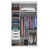 Guarda Roupa Solteiro com Espelho 3 Portas 3 Gavetas MDF Originale Belmax:Branco - 3