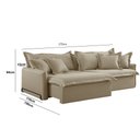 Ver imagem 2 de Sofá Cama Retrátil e Reclinável Leona 270 Cm Braço 15 Cm Meu Sofá Online