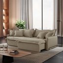 Ver imagem 1 de Sofá Cama Retrátil e Reclinável Leona 270 Cm Braço 15 Cm Meu Sofá Online