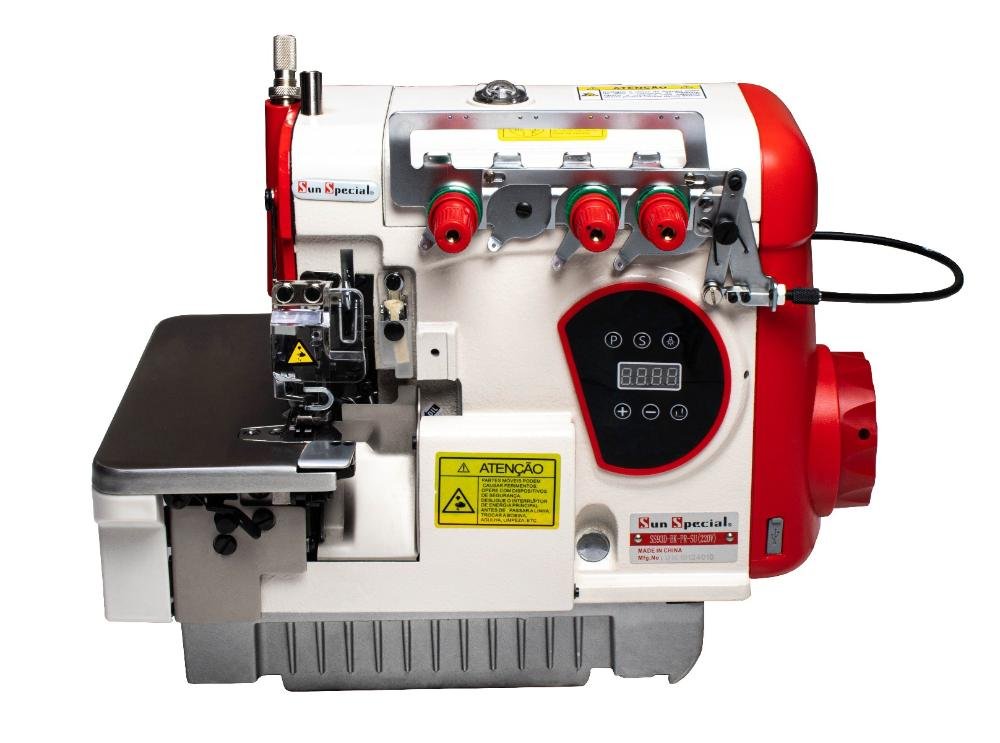 Máquina Costura Overlock Industrial Controbox Acoplado Cabeçote 220v